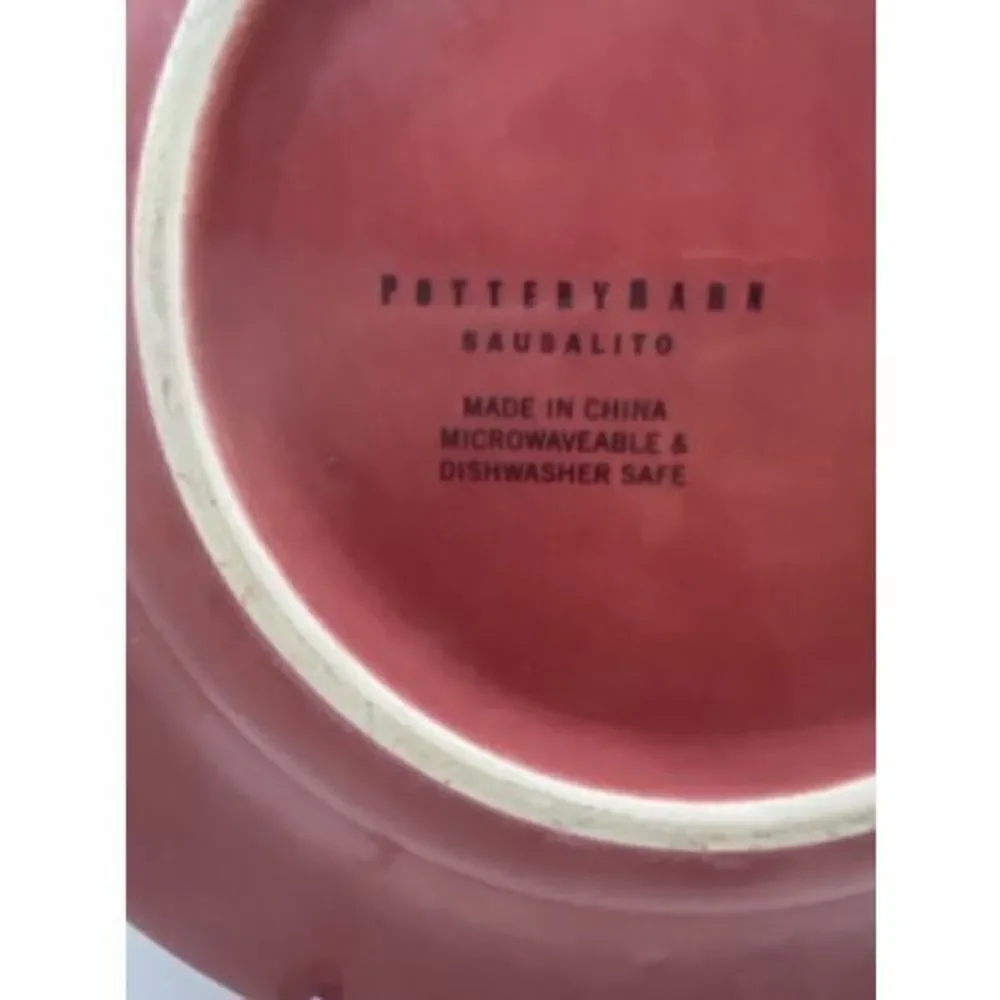 Pottery Barn SAUSALITO Merlot Red Salad Plates 10”